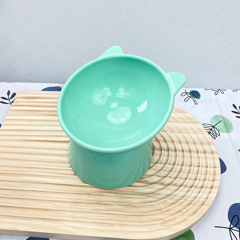 Pet Food Bowl Tilt High Bottom Neck Protector Anti-choking Dog and Cat Water Bowl Anti-dumping Dog Feeding Supplies