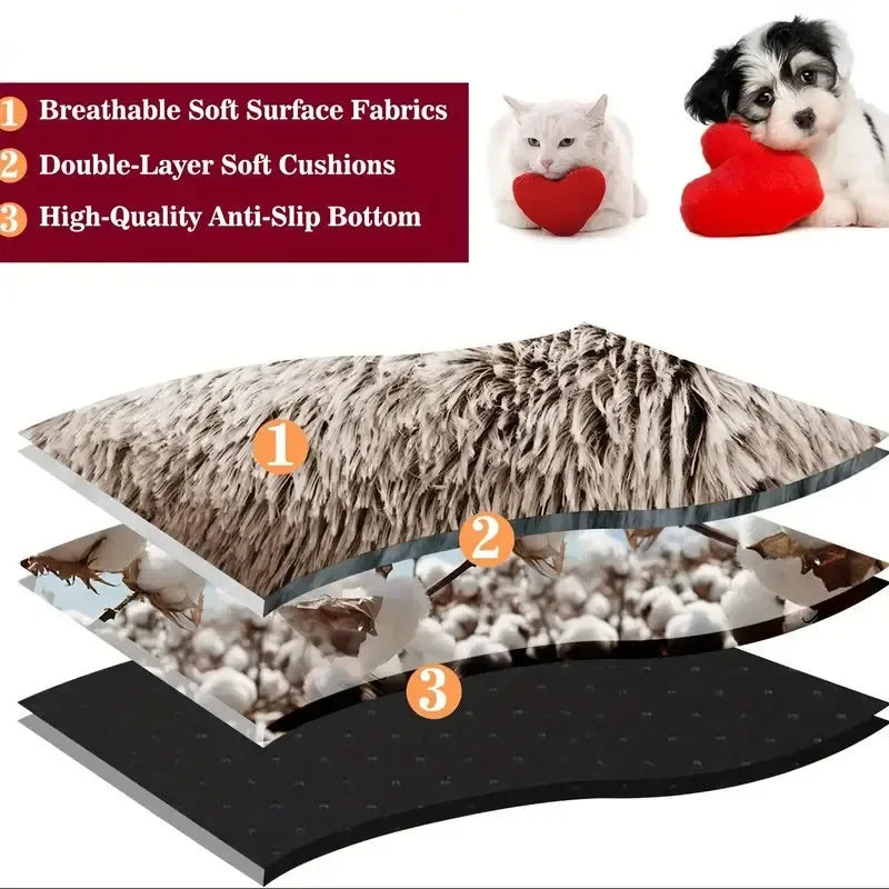 Cat Litter Pet Soft Plush Bed Semi-enclosed Cat Nest Shell Type Cat Bed Puppy Bed