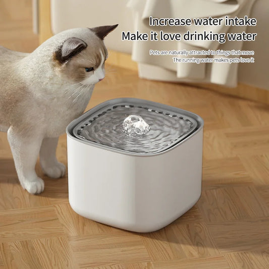 3L Automatic Cat Water Fountain with Filter, USB Electric Mute Water Dispenser