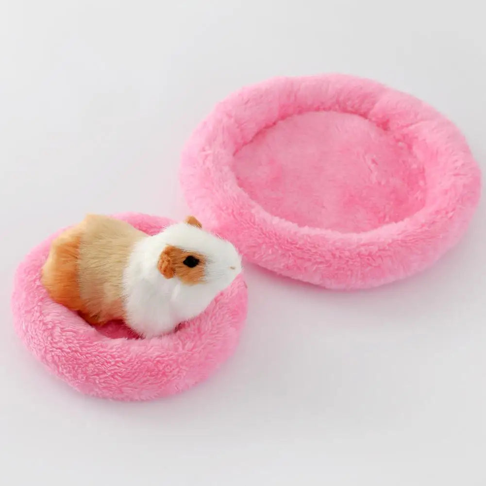 Guinea Pigs Bed Hamster Bed Round Shape Keep Warm Sleeping Bed Hedgehog Chinchilla Rabbit Small Animal Nest Cage Accessories