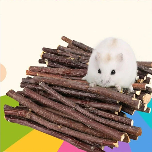 Professional Hamster Rabbit Teeth Grinding Apple Tree Stick Minerals Molar Stone Toys for Chinchilla Hamster PetToys