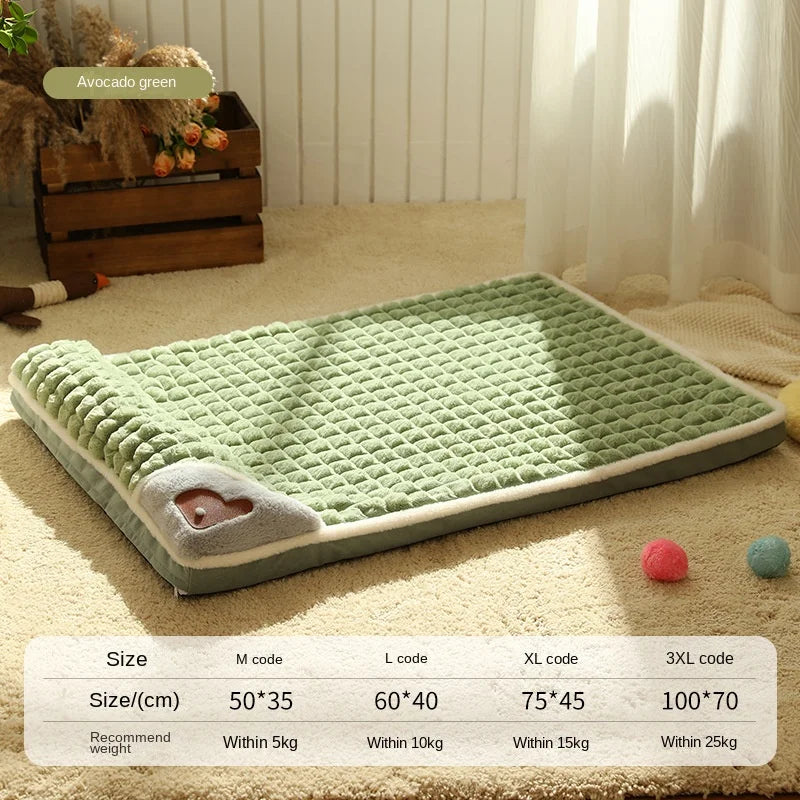 Four Season Dog Mat, Comfortable and Thick Pet Bed, Large Dog Sleeping Mat, Detachable and Washable Dog Bed Pet Supplies