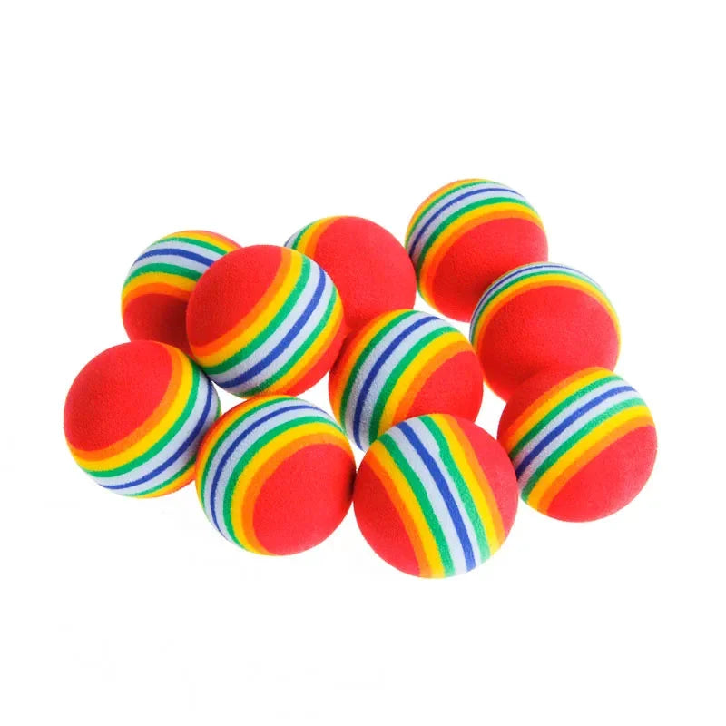 Rainbow EVA  Ball Interactive Play Rattle Ball Training Balls Pet Toys