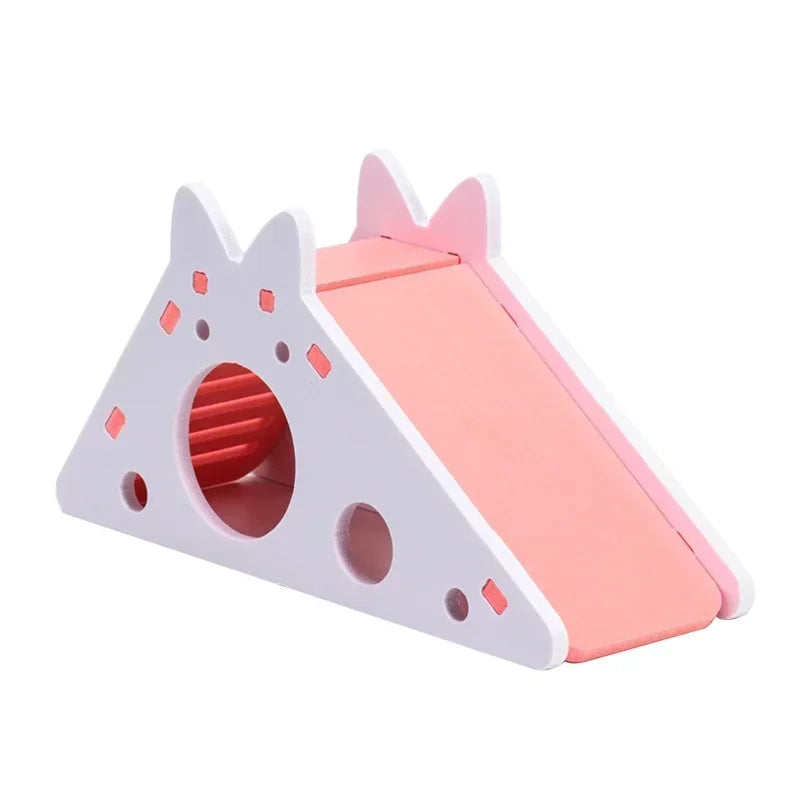 Funny Hamster Slide Toy Guinea Pig Assembled Slide Toys Chinchillas Hamster House Cage Breathable Hamster Accessories