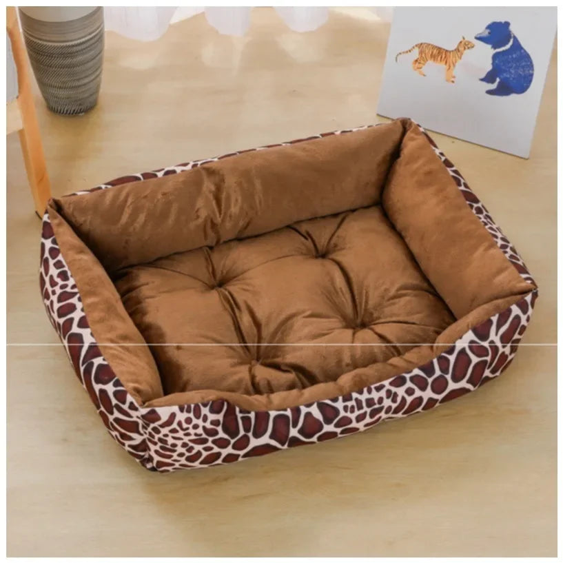 bed for Dog Cat Pet Square Plush Kennel Medium Small Dog Sofa Bed Cushion Pet Calming Dog Bed House Pet Supplies Accessories