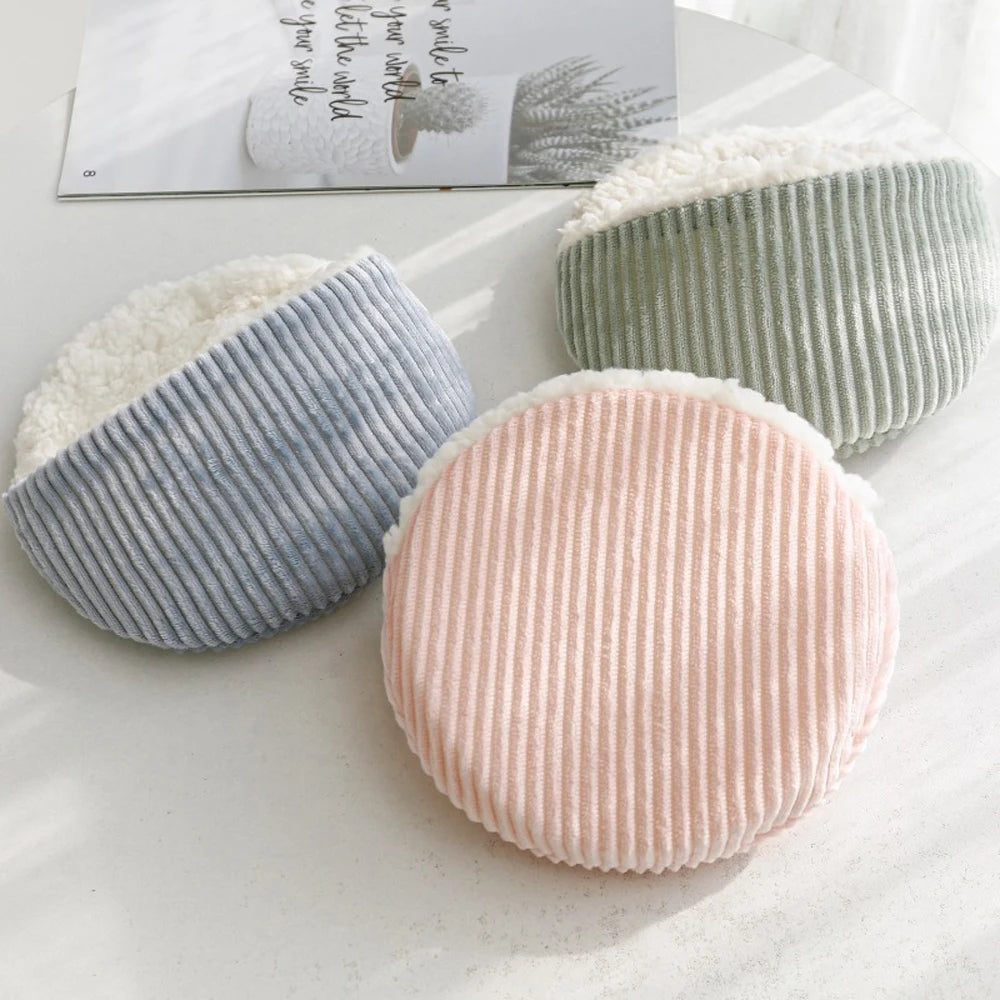 Autumn Winter Warm Solid Fleece Bed Mat Soft Lint Sleep Bed Nest Round Shape for Small Animal Hedgehog Hamster Rabbit Nests Mat