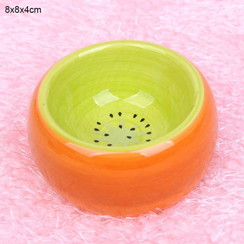 Hamster Ceramic Feeder Bowl Food Dish Small Animal Water Food Feeding Bowl for Gerbil Chinchilla Rat Ferret Hedgehog