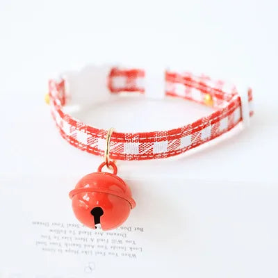 18-48 CM Small Cat Necklace Neck Collar Safety Breakaway Heart shape Dog Tie Adjustable Strap for Puppy Kittens collar with bell