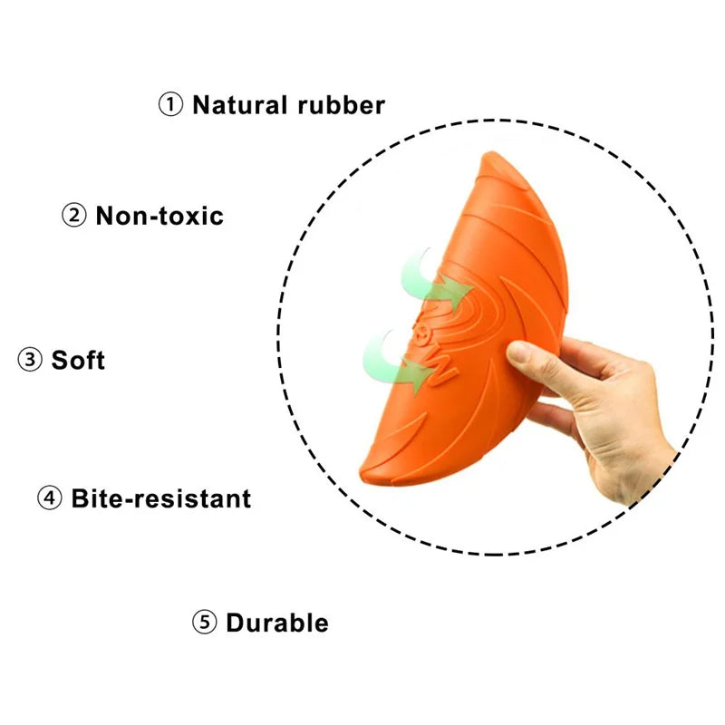 OUZEY Bite Resistant Flying Disc Toys For Dog Multifunction Pet Puppy Training Toys Outdoor Interactive Game Pet Dogs