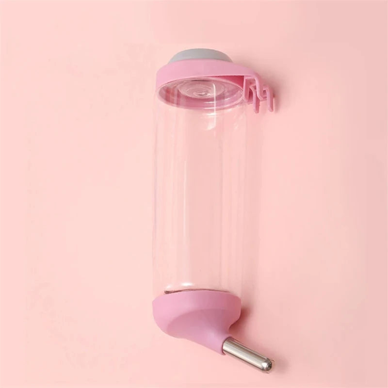 Water Bottle Dispenser Feeder Hanging Pet Dog Guinea Pig Squirrel Rabbit Drinking Head Pipe Fountain