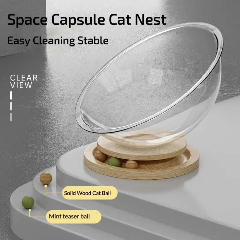 Universal Capsule removable cat bed, sleeping nest, clear cat house cover, all-season universal, hammock kitten