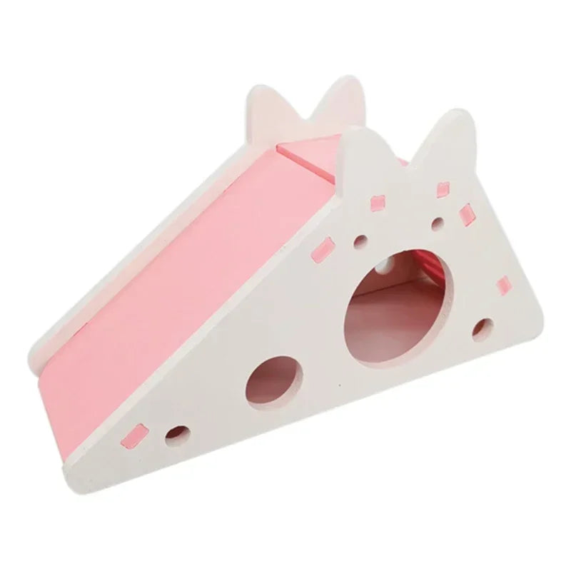 Funny Hamster Slide Toy Guinea Pig Assembled Slide Toys Chinchillas Hamster House Cage Breathable Hamster Accessories