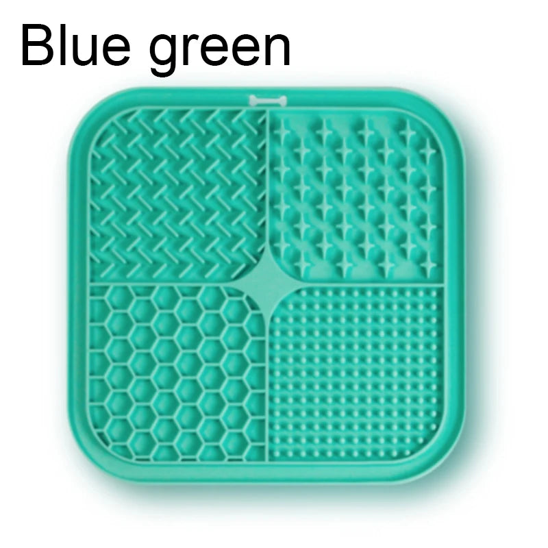 Pet Slow Food Plate Dog Bathing Distraction Silicone Pet Lick Silicone Mat for Dogs Dog Sucker Food Training Dog Feeder Supplies