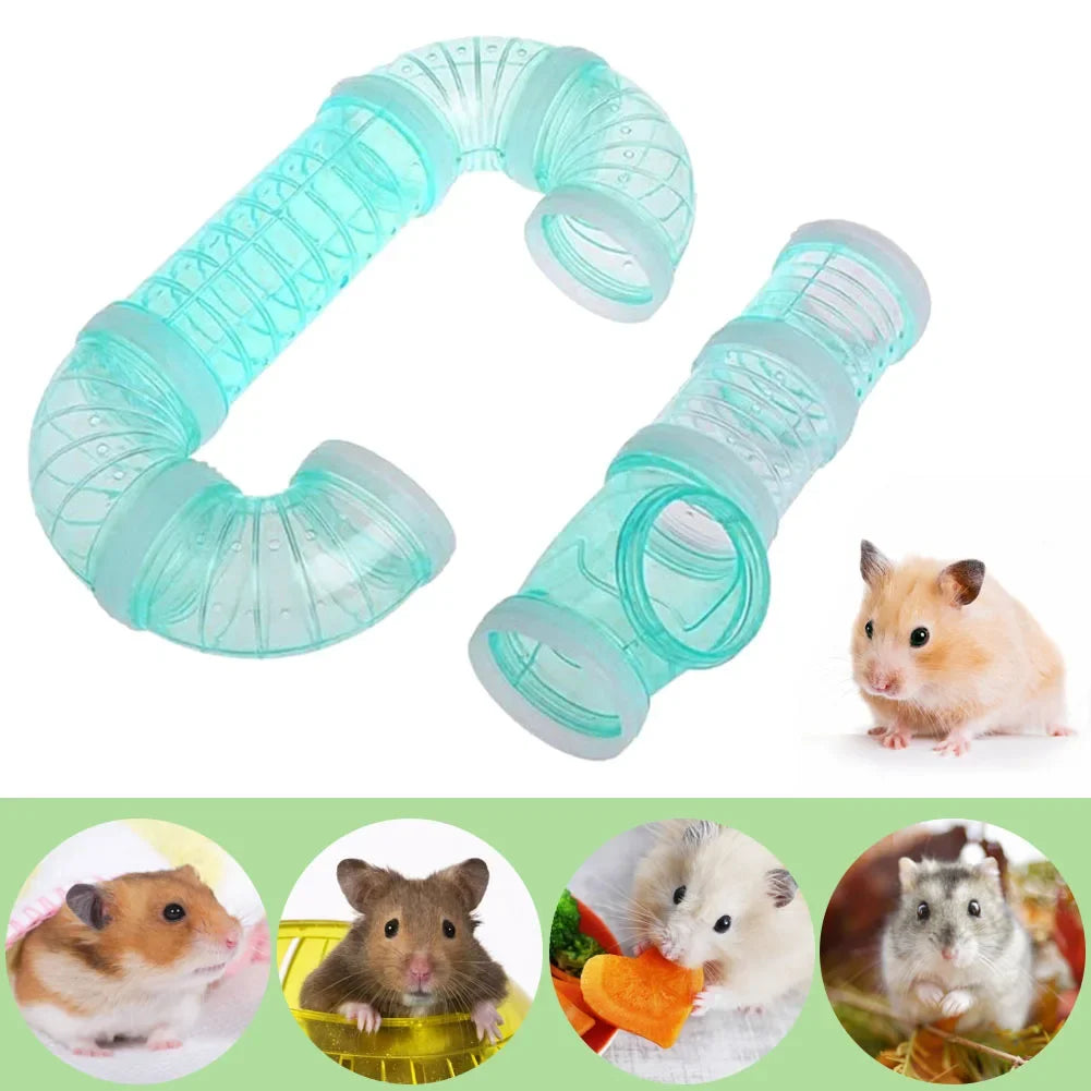 Hamster Tunnel Plastic Toy Rodent Training Channel Durable DIY Splicing Maze Tube External Pipeline for Small Animal