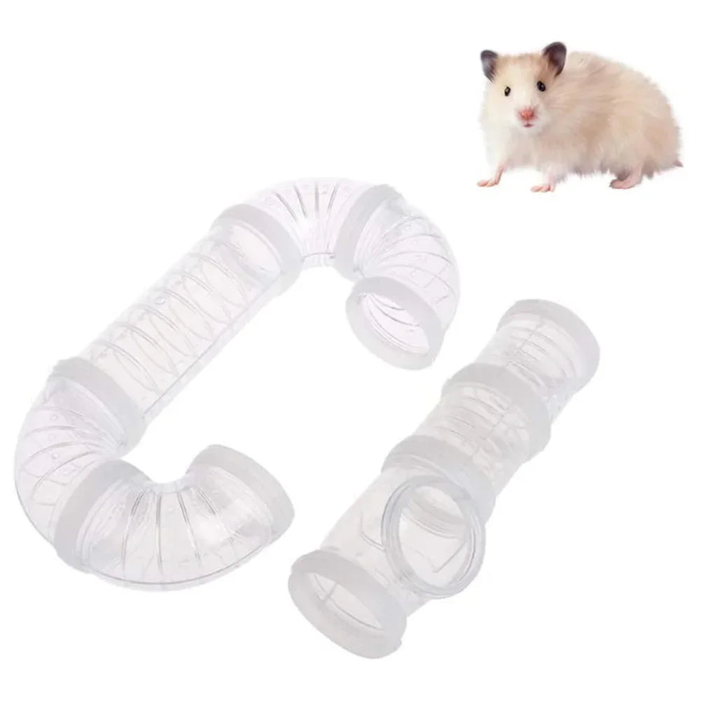 Hamster Tunnel Plastic Toy Rodent Training Channel Durable DIY Splicing Maze Tube External Pipeline for Small Animal