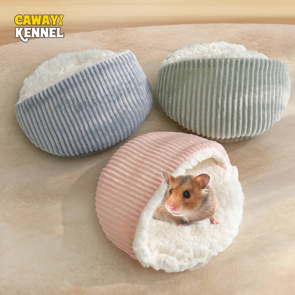 Autumn Winter Warm Solid Fleece Bed Mat Soft Lint Sleep Bed Nest Round Shape for Small Animal Hedgehog Hamster Rabbit Nests Mat