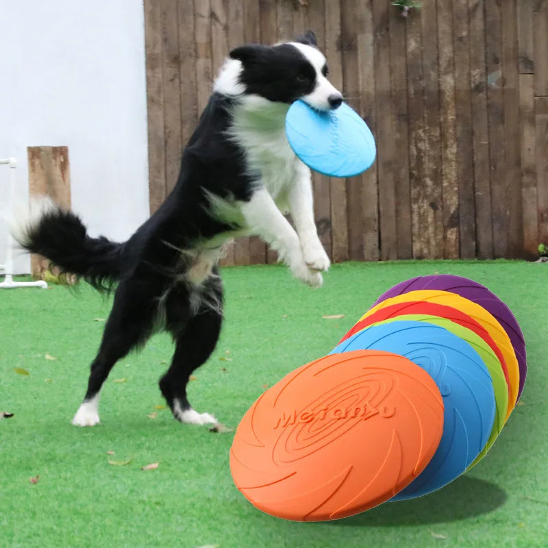 OUZEY Bite Resistant Flying Disc Toys For Dog Multifunction Pet Puppy Training Toys Outdoor Interactive Game Pet Dogs