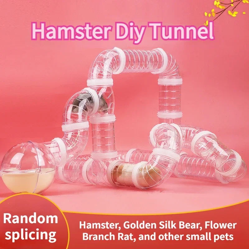 Hamster Toy Maze DIY Remodeled Cage External Tubes Tunnel Set Sports U Pipe Hamster Accessories Pipeline Chinchillas